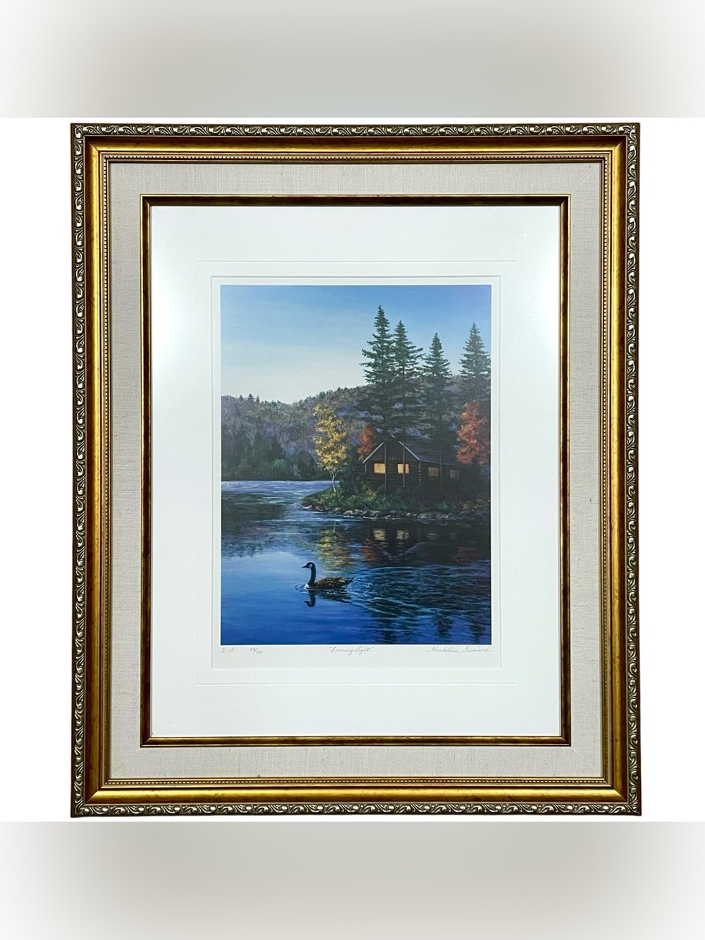 Vintage 1980s Micheline Guérard Signed Limited Edition Framed Lithography Print